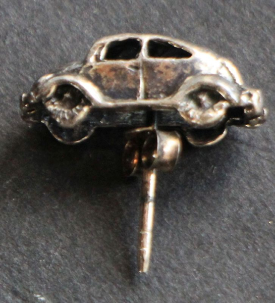 Volkswagen Beetle Stud earrings 1970 silver (8083)